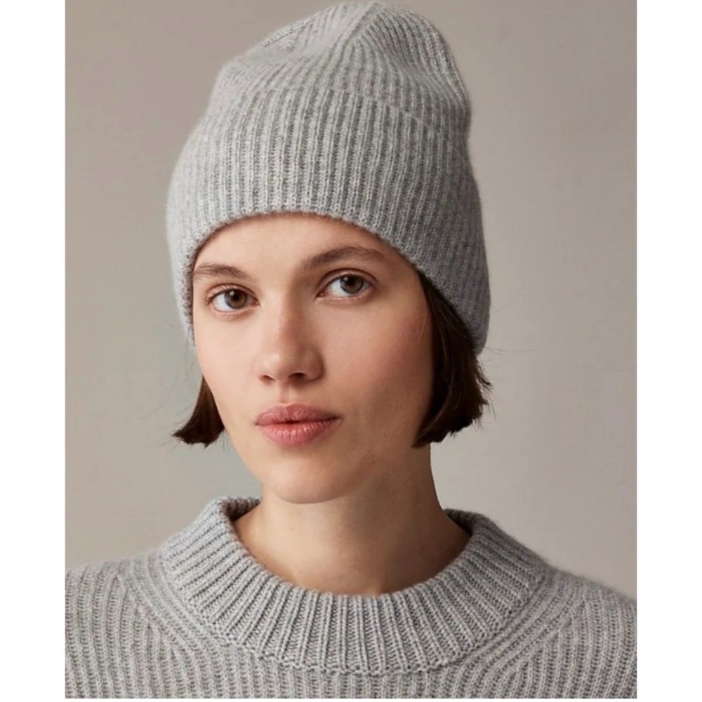 J. Crew Cashmere Gray Beanie